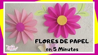 Como hacer FLORES DE PAPEL fáciles En Menos de 5 MINUTOS [upl. by Nnalorac923]