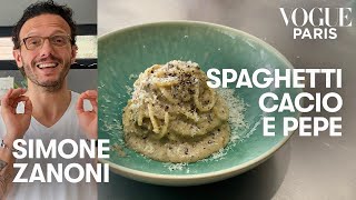 The best Cacio e Pepe recipe by Michelin starred chef Simone Zanoni  Vogue Kitchen  Vogue Paris [upl. by Giorgi]