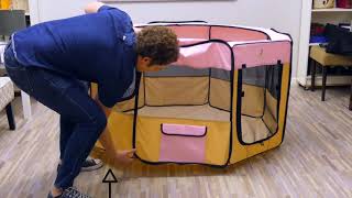 How to fold the zampa foldable playpen [upl. by Ardnekat]