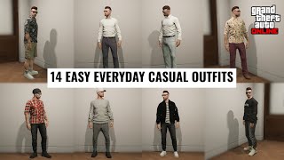 GTA Online  14 Easy Casual Everyday Outfits [upl. by Akinohs]