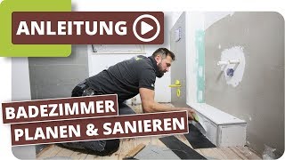 Badezimmer planen amp sanieren  Klebevinyl in der Dusche [upl. by Nivrac]