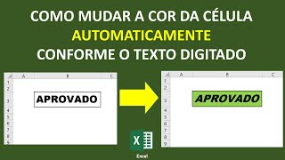 Mudar de cor conforme a palavra digitada EXCEL [upl. by Bowers]