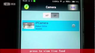 The demo Sricam SP008 PTZ IP Camera Set up on Android mobile [upl. by Oliana]