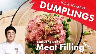 How to Make the Meat filling for Dumplings Mandu [upl. by Acceb]