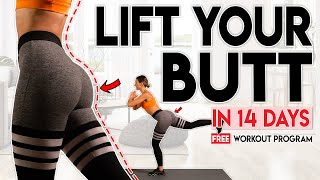 LIFT YOUR BUTT in 14 Days  5 minute Home Workout Program [upl. by Anert]