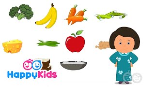 Healthy Food  Learning Songs Collection For Kids And Children With Lyrics  Rhyme time  Happy Kids [upl. by Allene]