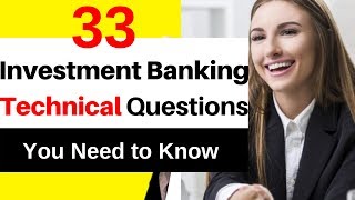 Investment Banking Technical Interview Questions [upl. by Oel]