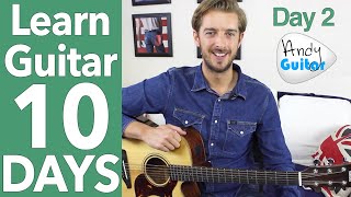 Guitar Lesson 2  EASY 2 CHORD SONG amp LEAD GUITAR 10 Day Guitar Starter Course [upl. by Alexis]