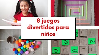 8 JUEGOS DIVERTIDOS CON MATERIAL RECICLADO [upl. by Adnauqal]