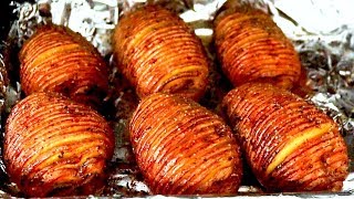 How to make HASSELBACK POTATOES recipe Baked Potato [upl. by Ycniuqal843]