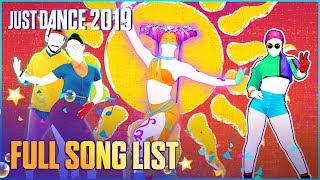 Just Dance 2019 Full Song List  Ubisoft US [upl. by Narmis818]