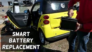 SMART FOR TWO BATTERY REPLACEMENT REMOVAL 2008  2014 [upl. by Riobard]