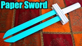 How to make a PAPER SWORD Tutorial [upl. by Ardnasela]