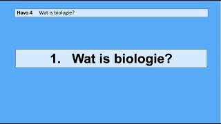 1 Wat is biologie [upl. by Akel]