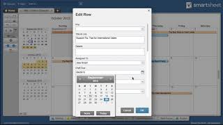 Smartsheet with Calendar View [upl. by Aaberg]