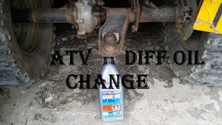 How To Change ATV  Quad Bike Differential Oil  Honda Foreman 450s [upl. by Audrit234]