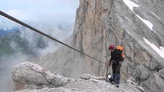 Discovery Dolomites Via Ferrata Punta Penia  Marmolada [upl. by Cj220]