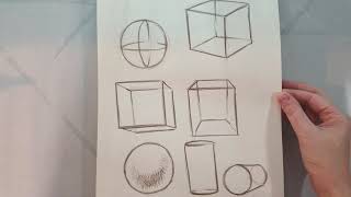 How To Sketch Basic Geometric Shapes [upl. by Enomad]