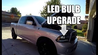 Dodge RAM  LED Low Beam  Projector Headlight Bulb  UPGRADE [upl. by Ehsom]