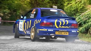 Subaru Impreza 555 GC8 Gr A at RallyLegend 2020 w Great Flat4 Rumble [upl. by Enetsirhc]