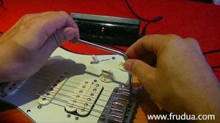 How To Set up a Strat Floating Tremolo  Two Pivots Tremolo  Whammy Bar [upl. by Rehpinnej]