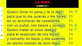 Análisis métrico 02 La rima [upl. by Woolson]