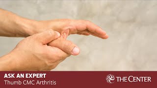 Thumb Carpometacarpal CMC Joint Arthritis Treatment [upl. by Rodl]