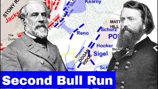 Second Battle of Bull Run Full Video  Animated Battle Map [upl. by Akahc]