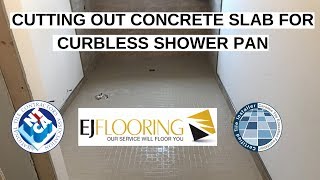 Easily Install Curbless Shower In Existing Concrete Slab [upl. by Airretnahs]