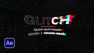 Create 3 Fast Popular Glitch Effects  After Effects Tutorial [upl. by Sheff]