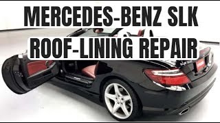 MERCEDES BENZ SLK HEADLINER REMOVAL ROOF LINING REPAIR [upl. by Nahgem]