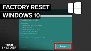 How To Factory Reset Windows 10 [upl. by Deeraf]