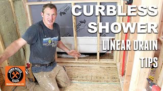 Curbless Shower Pan Planning Schluter Curbless Shower Part 1 [upl. by Lledniw246]