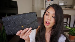 louis vuitton felicie pochette review amp whats in my bag [upl. by Abdella525]