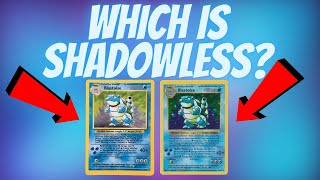 How to tell Shadowless vs Shadow Blastoise Unlimited Non Shadowless [upl. by Hezekiah]