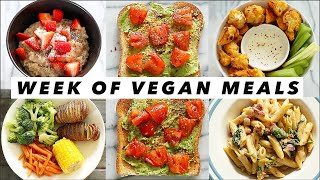 WHAT I EAT IN A WEEK VEGAN ➟ easy meals 🥑 [upl. by Fesoy]