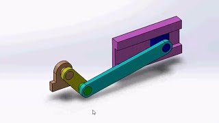 Slider crank mechanism in solidworks [upl. by Blane949]