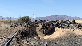 Train derails near Barstow California [upl. by Bagger]