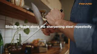 How to use a Fiskars Sharpening Steel [upl. by Ardnahc265]