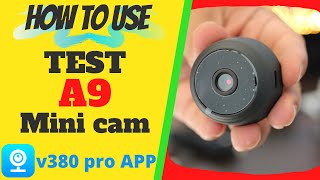 Mini Camera WIFI A9 IP Cam User Manual APP Setup [upl. by Nnayllas]