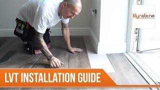 Luxury Vinyl Tile LVT Installation Stepbystep Tutorial by Klynstone [upl. by Ididn]