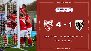 Highlights  Morecambe 4 AFC Wimbledon 1 [upl. by Grodin]