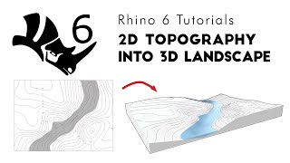 Rhino 6 3D Turning 2D Topography into 3D Landscape [upl. by Asi]