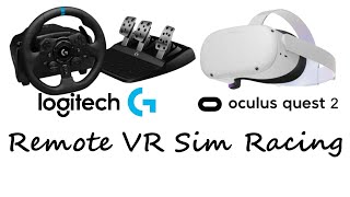 Remote Racing Wheel setup for VR sim racing anywhere on Oculus Quest 2 🏎 [upl. by Idoux]