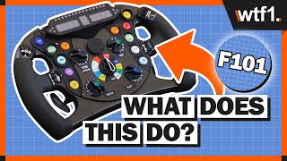 F1 Steering Wheel Explained  What Do All Those Buttons Actually Do [upl. by Anreval]