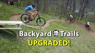 Backyard MTB Trails with quotSicknic Tablequot  Berm Creek Upgrades [upl. by Nirag12]