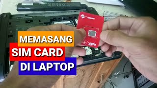 Cara memasang Sim Card Di Laptop [upl. by Nylicaj]