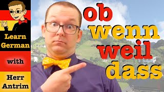 How to Use Subordinating Conjunctions in German dass weil ob wenn amp more [upl. by Anelaj]