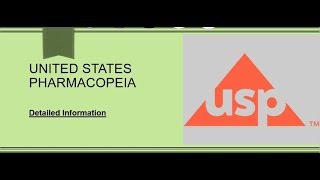 Information about United States Pharmacopeia [upl. by Sirrap]