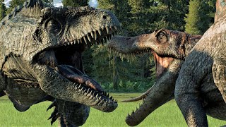 JP3 SPINOSAURUS VS DOMINION GIGANOTOSAURUS  Jurassic World Evolution 2 [upl. by Tifanie]